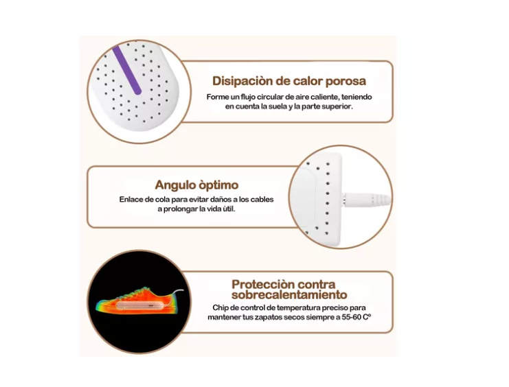 Secador De Zapatos Usb Con Esterilización Ultravioleta-2