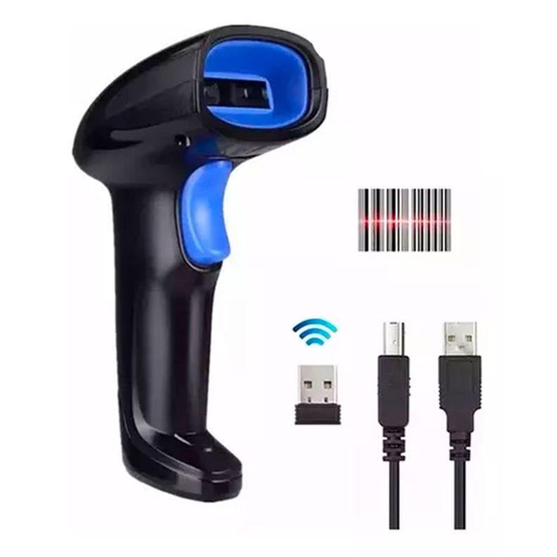 Lector Escáner De Código De Barras Inalámbrico 2.4g Pistola-0