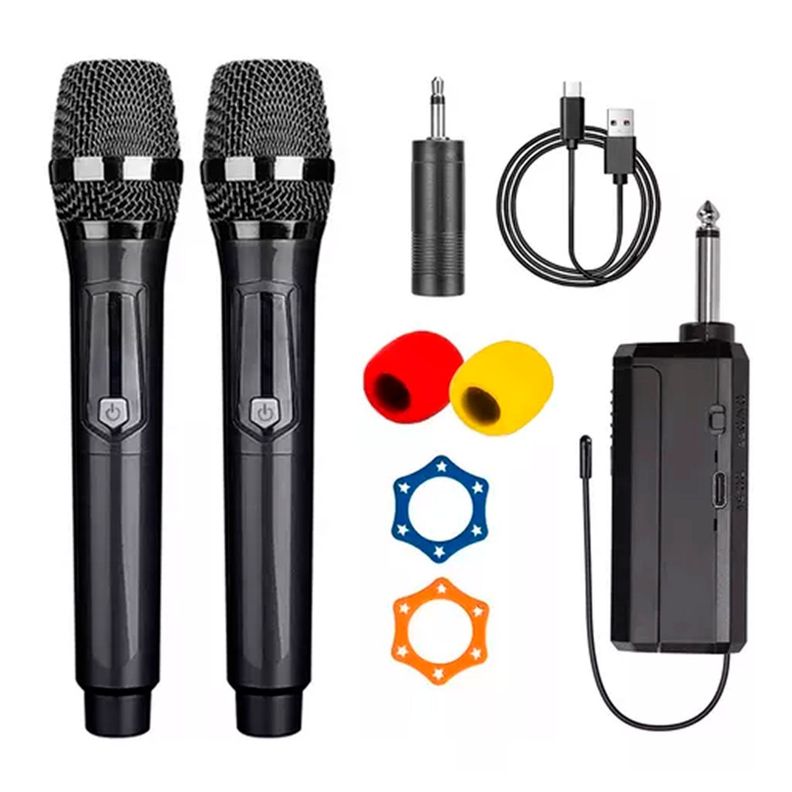 Micrófono Inalámbrico Profesional Karaoke Kit 2pcs-0