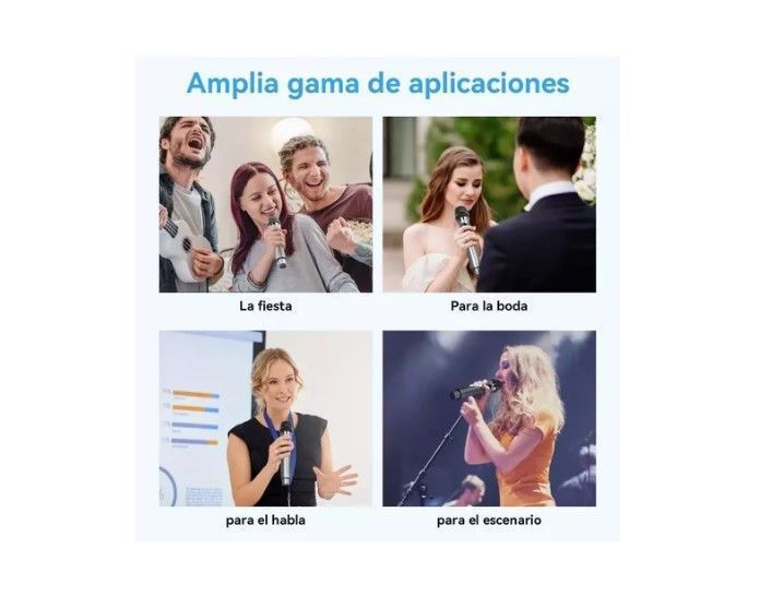 Micrófono Inalámbrico Profesional Karaoke Kit 2pcs-1