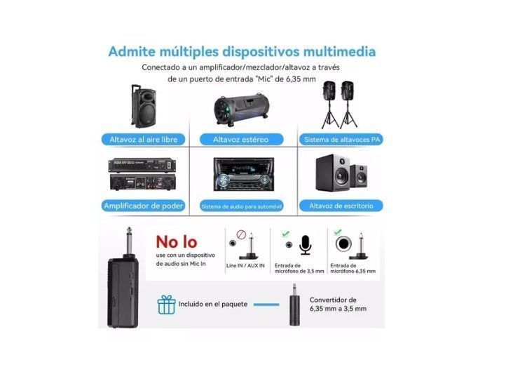 Micrófono Inalámbrico Profesional Karaoke Kit 2pcs-3