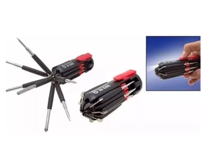 Destornillador 8 En 1 Con Linterna Led Herramienta Multiuso-1