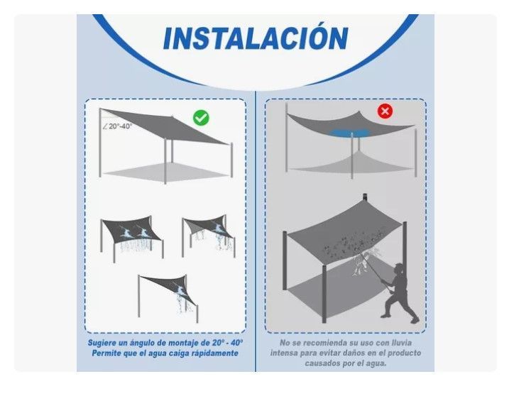 Toldo Vela De Tela Impermeable Triangular 3x3x3 Filtro Uv-5