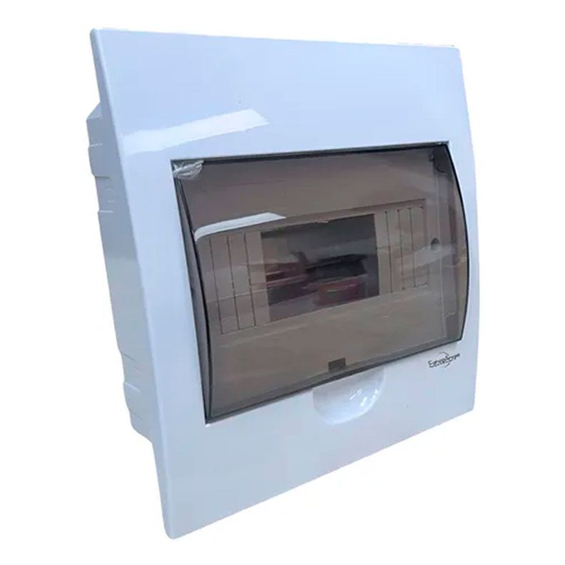 Tablero Electrico Ip41 Embutido 8modulos Puerta Transparente