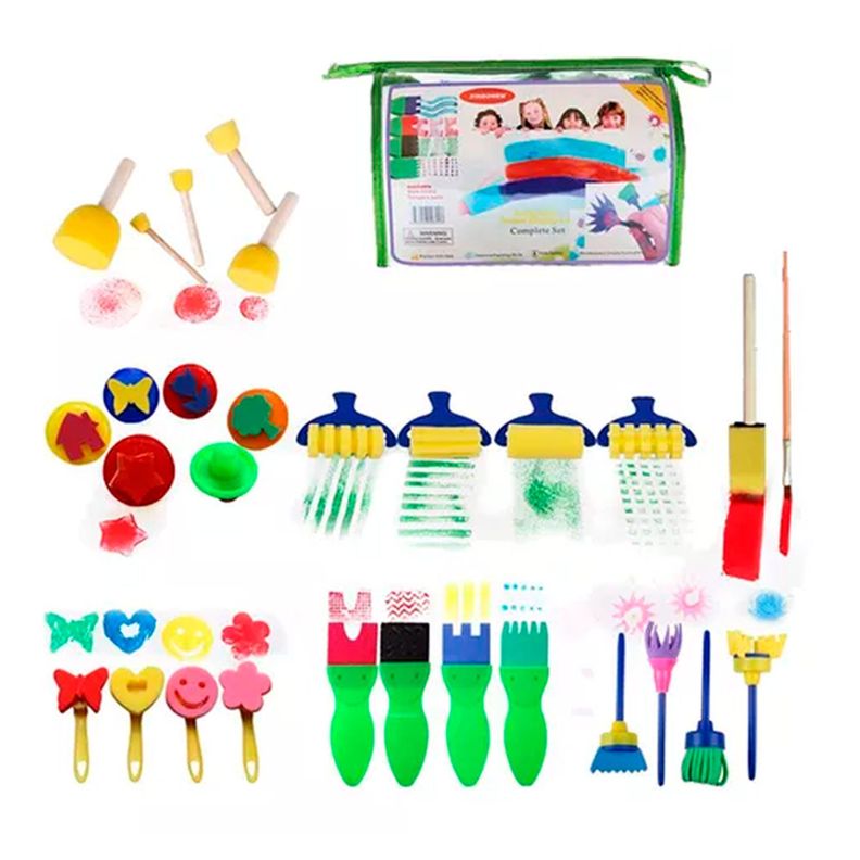 Set 29 Esponja Cepillo Brocha Pincel Para Pintar/pintura Arte-0