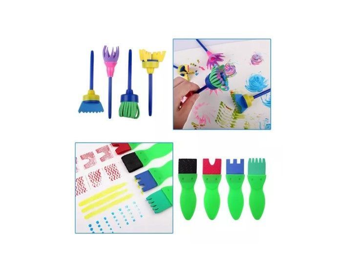 Set 29 Esponja Cepillo Brocha Pincel Para Pintar/pintura Arte-2