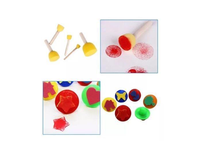 Set 29 Esponja Cepillo Brocha Pincel Para Pintar/pintura Arte-3