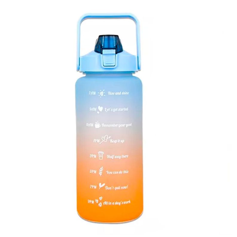 Botella De Agua Motivacional Gran Capacidad 2ltrs Deportiva-0