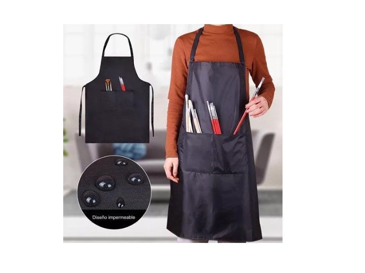 Mandil Delantal Impermeable De Cocina, Peluquería, Pintura-1