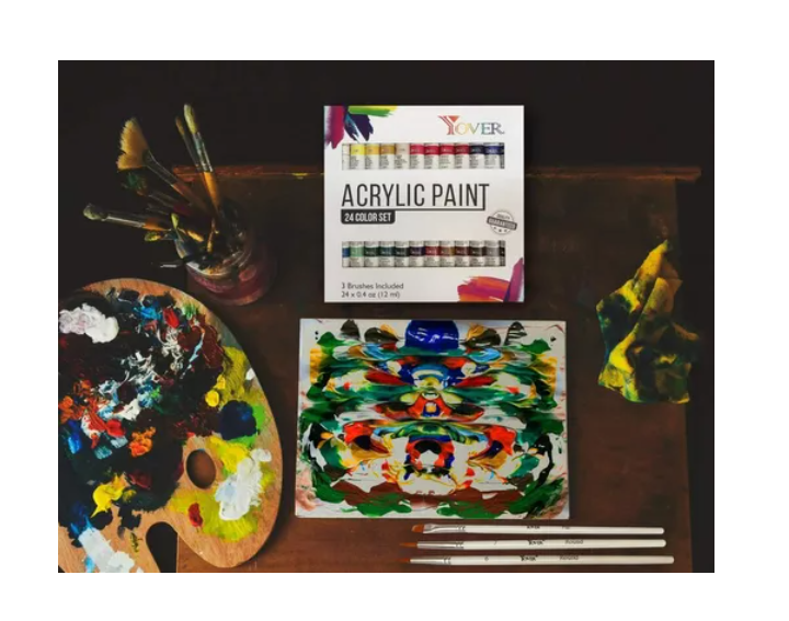 Juego De Pintura Acrilicas 24 Colores Tubos 12ml Arte-3