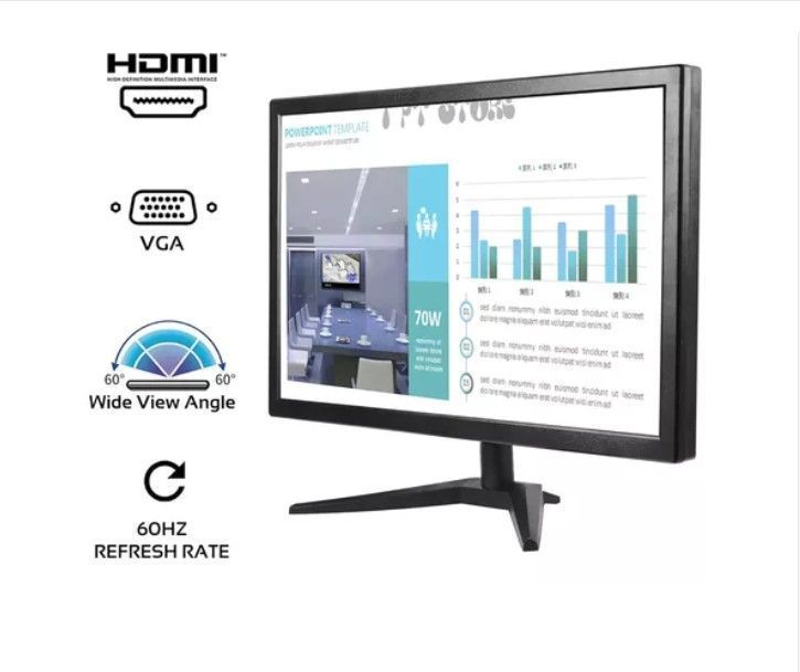 Monitor De Pc Para Oficina 20'' Hd Display 1600*900 Hdmi Vga-3