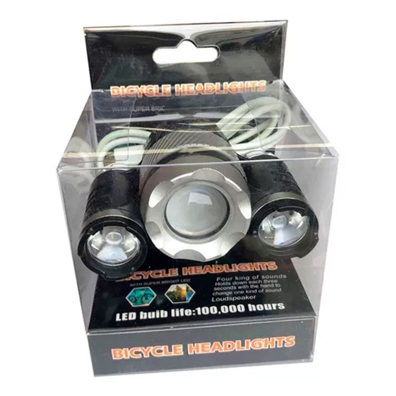 Luz Delantera Bicicleta T6 Led Recargable Dual-0