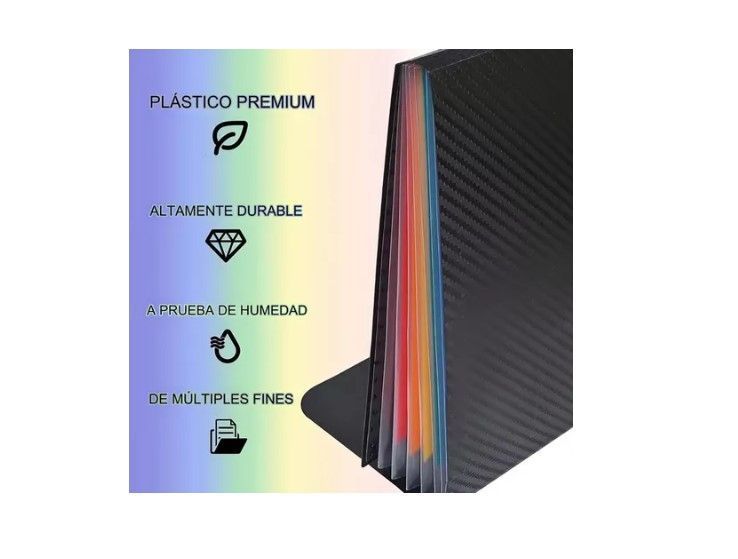 Carpeta Organizadora Archivo A4 Multicolor13 Fuelles-4