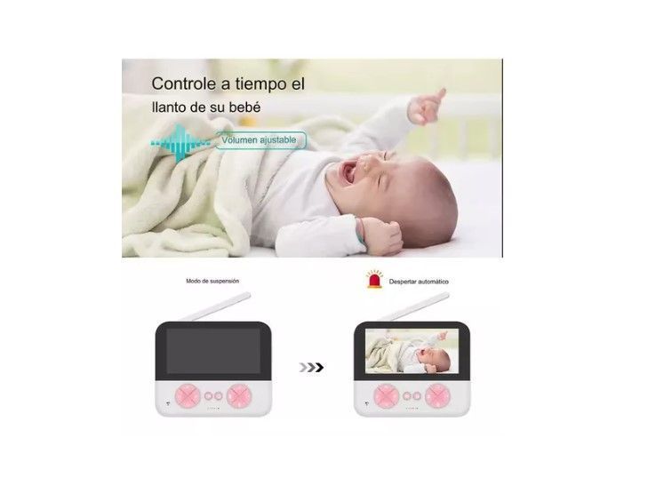 Cámara Monitor Vigilancia Nocturna Para Bebes Con Micrófono-2