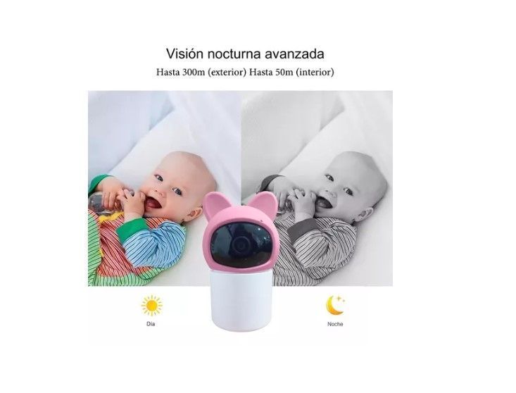 Cámara Monitor Vigilancia Nocturna Para Bebes Con Micrófono-3