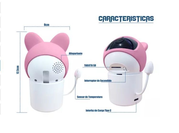 Cámara Monitor Vigilancia Nocturna Para Bebes Con Micrófono-4