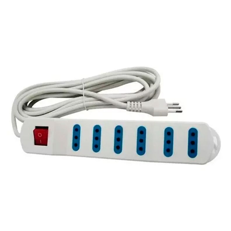 Alargador Zapatilla Eléctrico Con Switch 6 Tomas-0