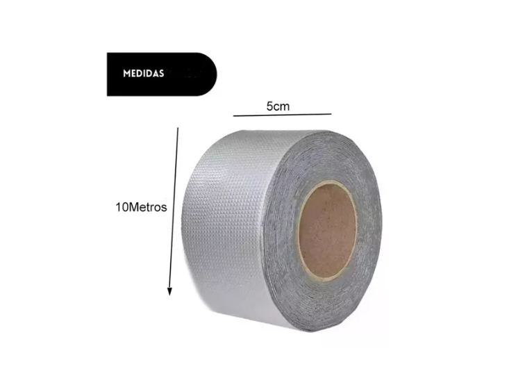 Cinta Sellador Butilo Techo Gotera Impermeable 10cmx10mtrs-1