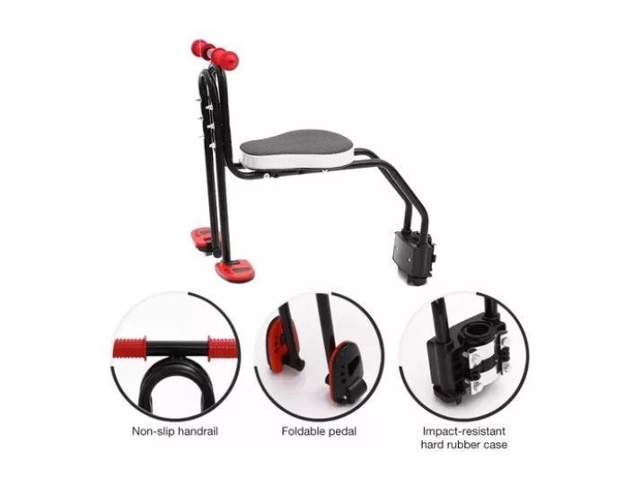 Silla Soporte Asiento Delantero Niños Porta Bebe Bicicleta-5
