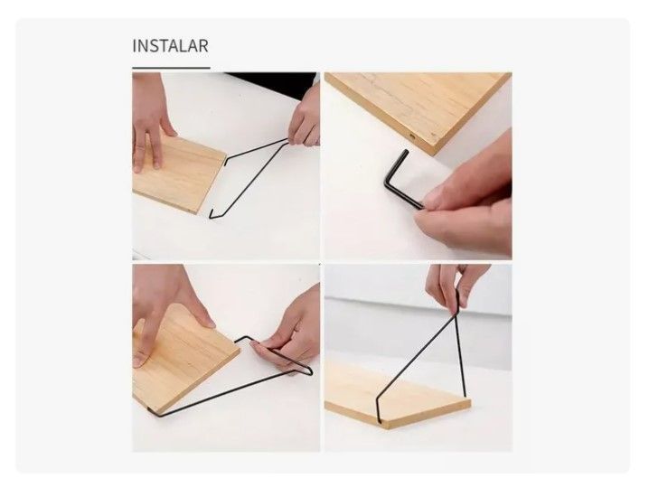 Estantes Flotantes De Pared Para Dormitorio Cocina Baño 4pcs-3