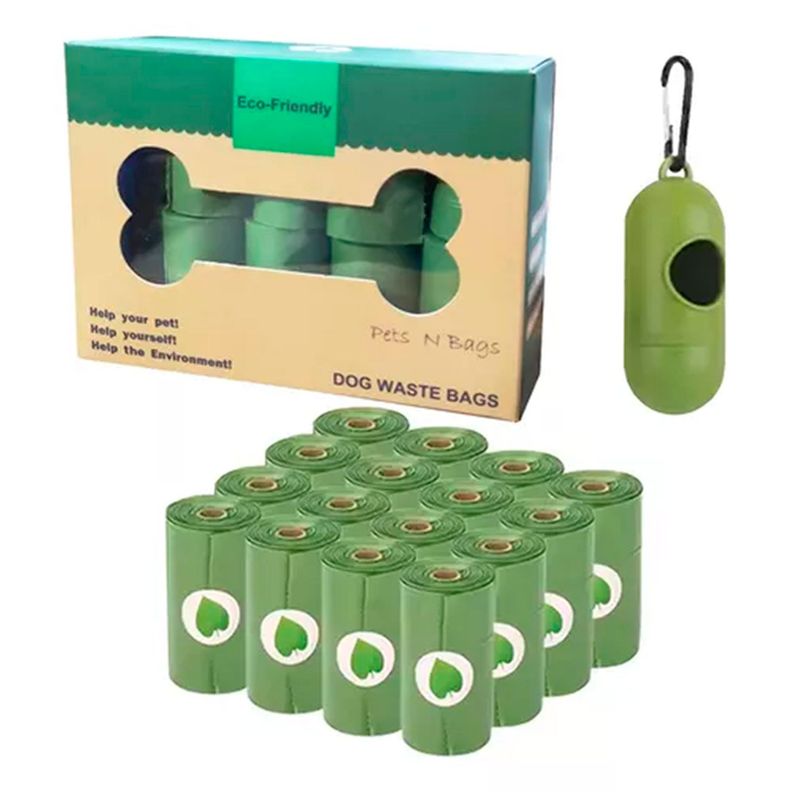 Bolsas Ecologica Desecho De Mascotas 16 Rollos De 15 Bolsas-0