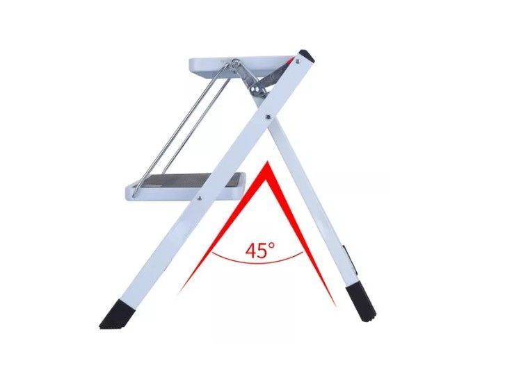 Escalera Multiuso Plegable 2 Peldaños Ultra Compacta-1