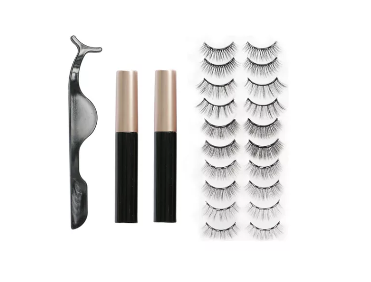 Kit 20 Pestañas Magnéticas Reutilizables +2 Delineador+pinza-4