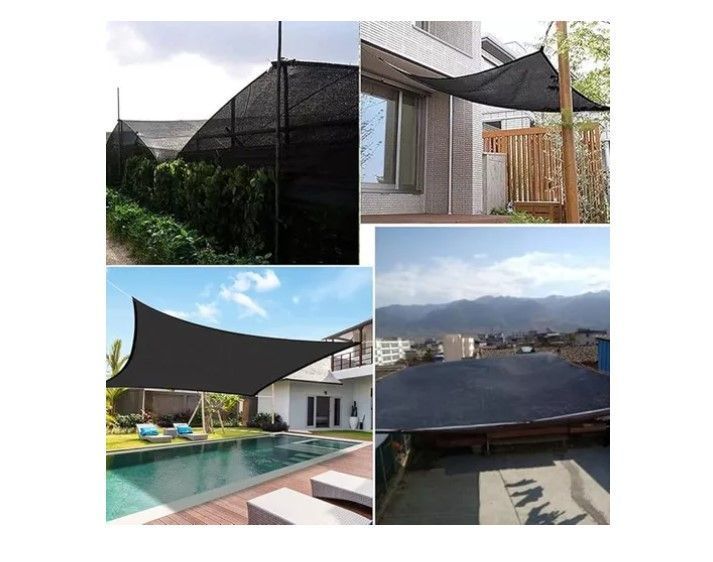 Lona Carpa De Malla Sombra Negra 3x3 Metros-7