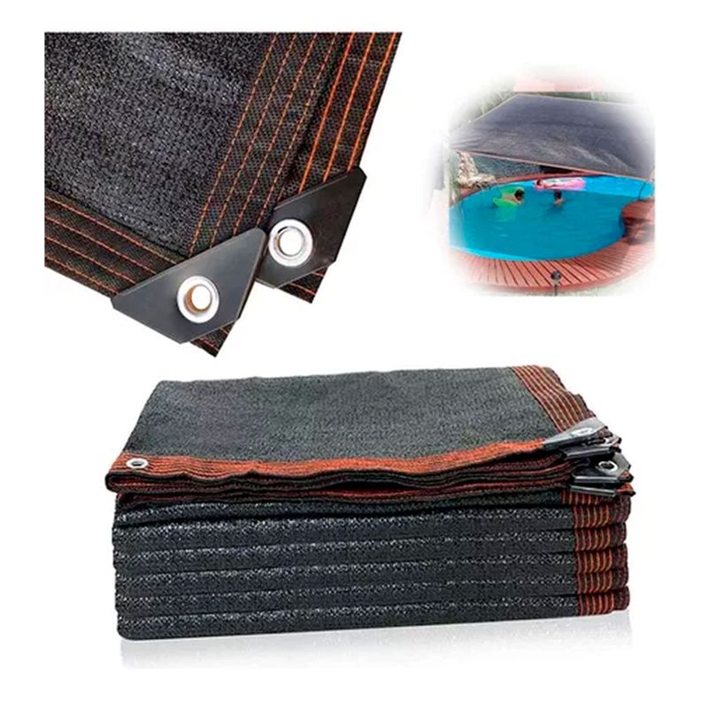 Lona Carpa De Malla Sombra Negra 3x3 Metros-1