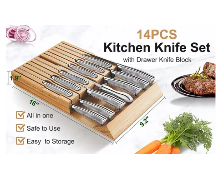 Set Cuchillos De Cocina Acero Inoxidable 14pcs-4