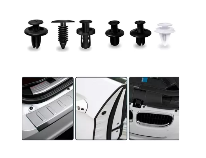 Set Clip Remache Plastico Sujecion Para Coche Broches Autos-3