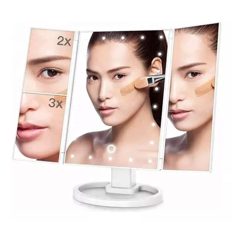 Espejo Para Maquillaje Aumentos 2x 3x Luz Led-0