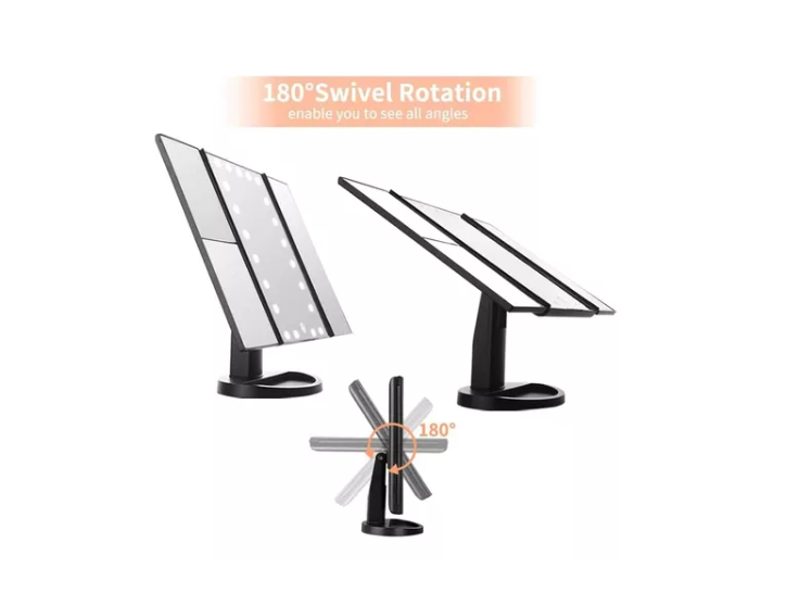 Espejo Para Maquillaje Aumentos 2x 3x Luz Led-1