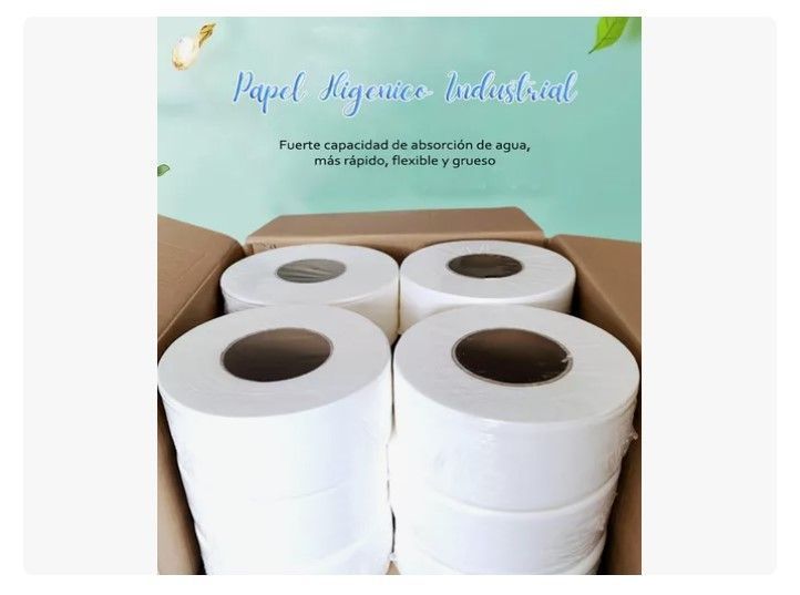 Papel Higiénico Industrial X 4 Rollos 800gramos Para Baño-3