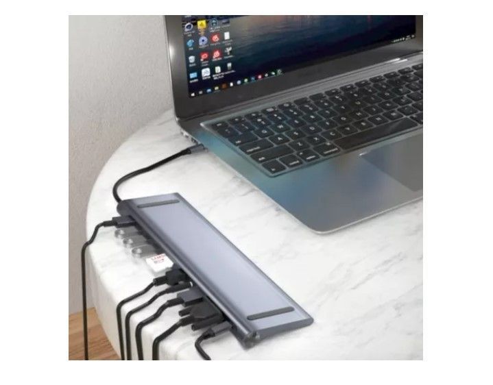 Adaptador Hub 11 En 1 Usb Tipo C Usb-c Hdmi Vga Usb Lan Sd-2
