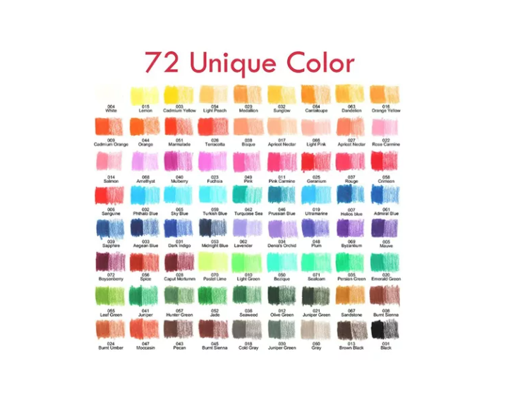 Juego De Lapices De Colores 72pzs Arte Dibujo Profesional-3
