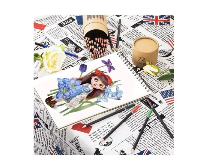 Juego De Lapices De Colores 72pzs Arte Dibujo Profesional-4