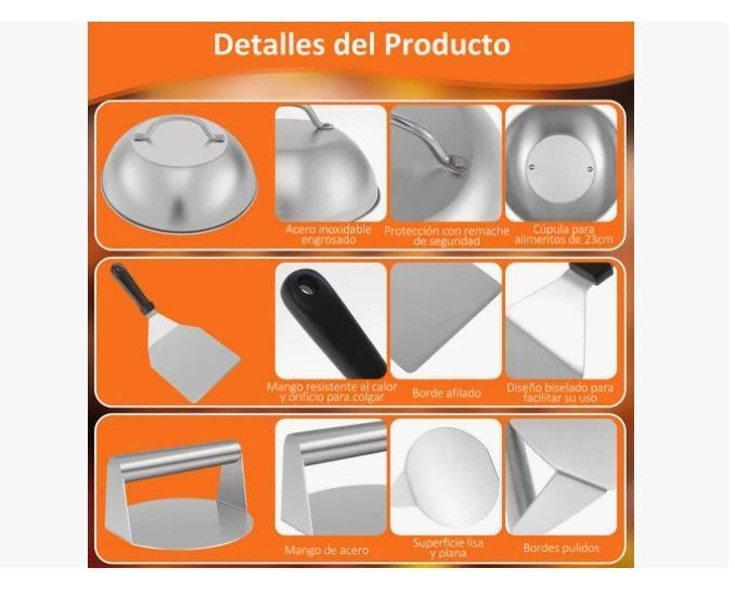 Kit De Prensa De Hamburguesas De Acero Inoxidable-2