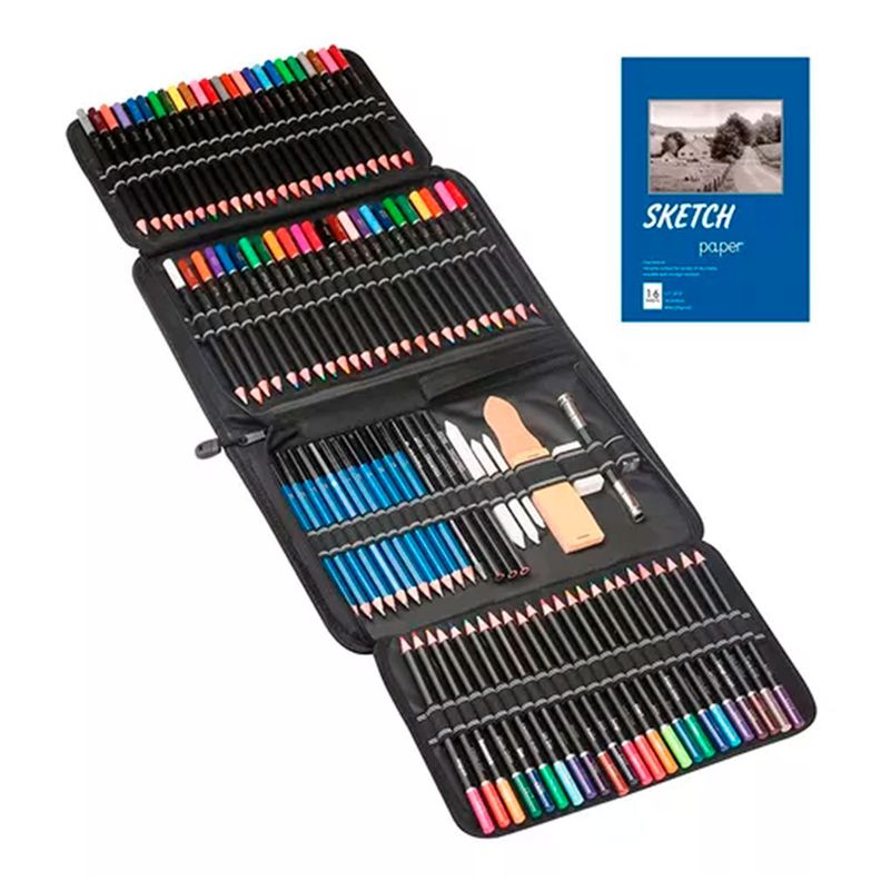 Set De Lapices 145 Pzs Estuche Profesional Arte-0