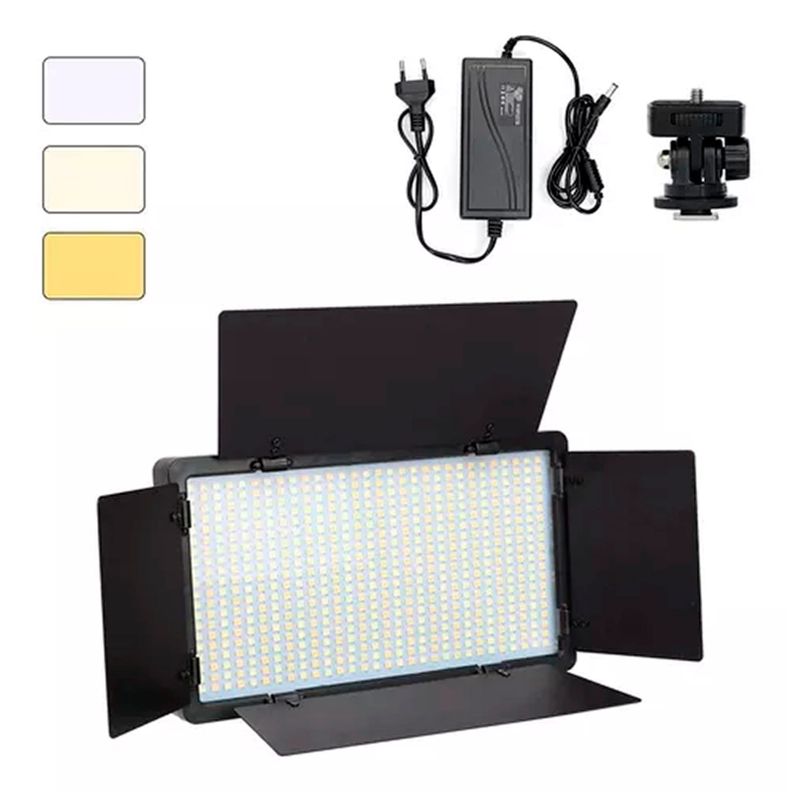 Lampara Fotografica Profesional 600 Led Bicolor 3200-6500k-1