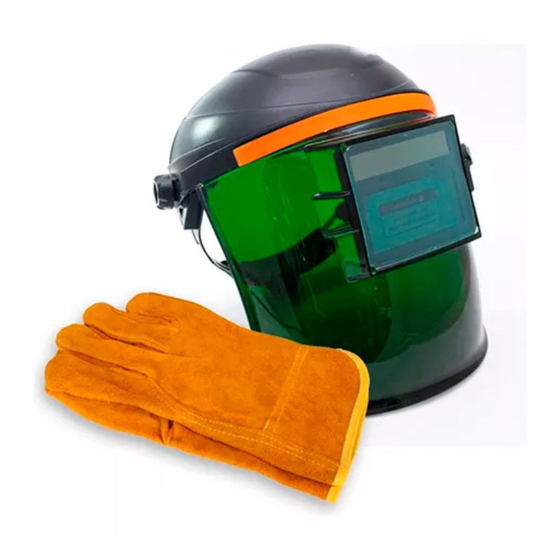 Máscara De Soldar Fotosensible Antirreflejo + Guantes-0