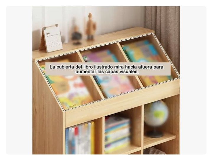 Sujetalibro Librero Estantería Organizador Infantil 3niveles-4