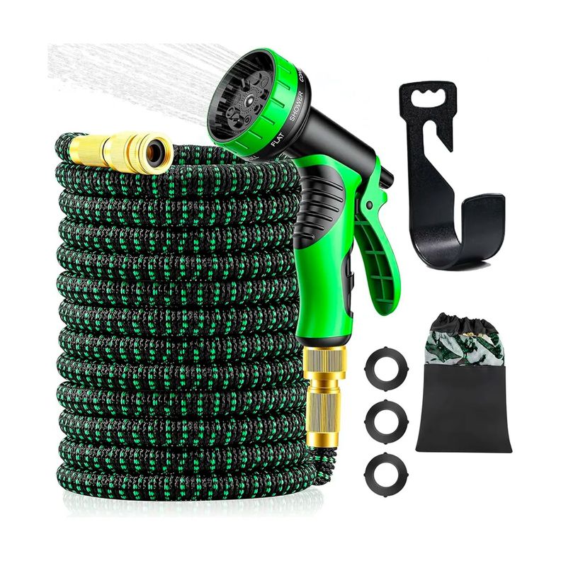 Manguera Retr ctil Expandible Jard n 30 Metros Con Pistola Verde
