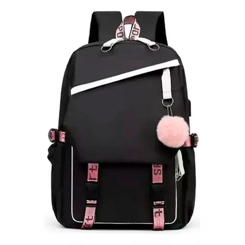 Mochila Urbana Bolso Escolar Juvenil Con Interfaz Usb Aux-0