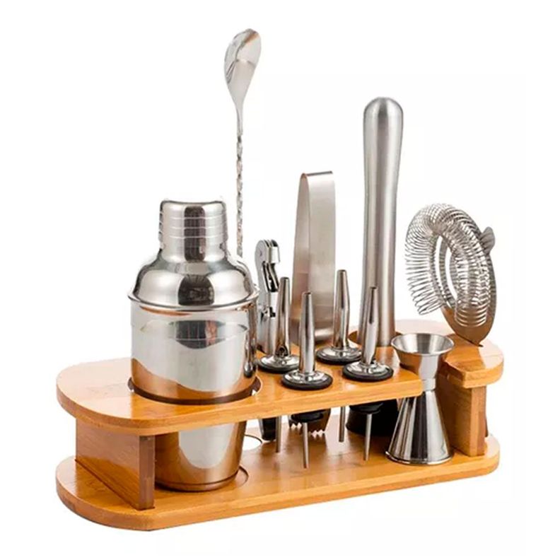 Kit De Utensilios De Coctelería C/coctelera De 750ml, 12 Pzs-0
