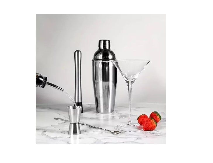 Kit De Utensilios De Coctelería C/coctelera De 750ml, 12 Pzs-6
