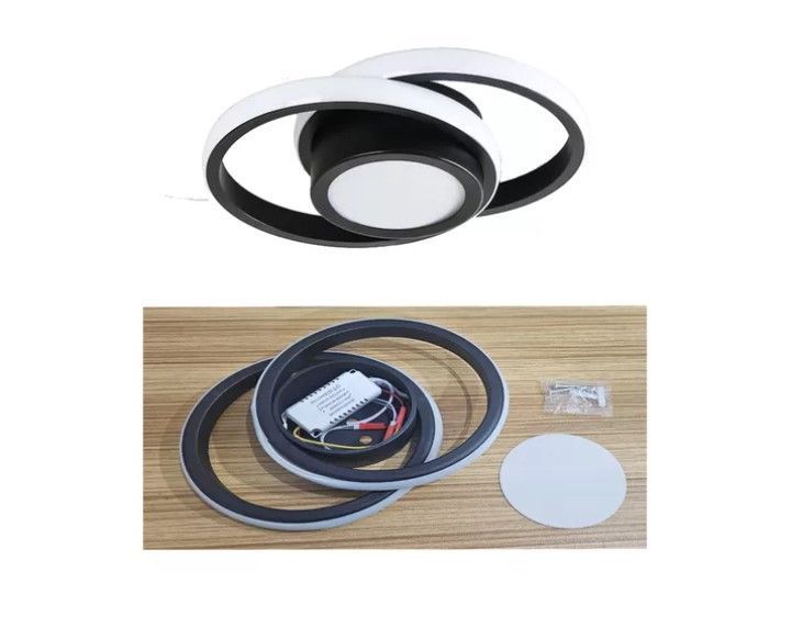 Lámpara De Techo Moderna Led Lámpara Regulable 2 Redondos-3