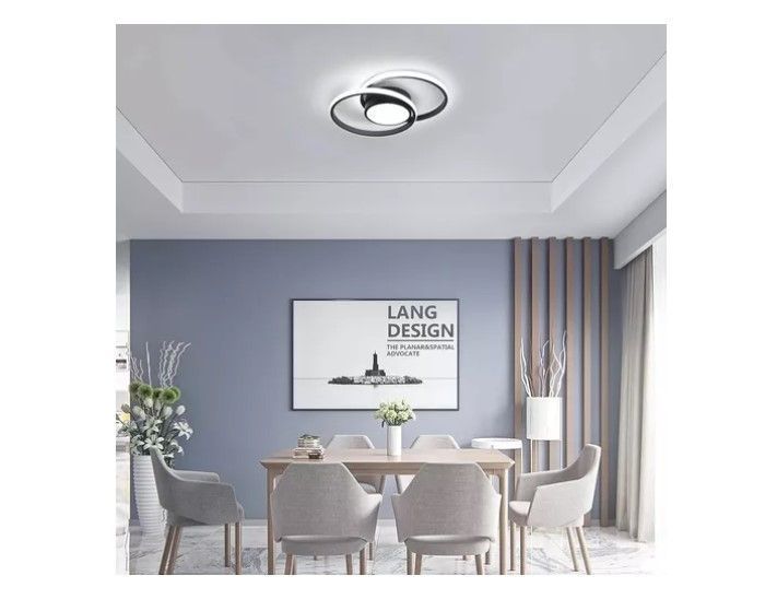 Lámpara De Techo Moderna Led Lámpara Regulable 2 Redondos-6