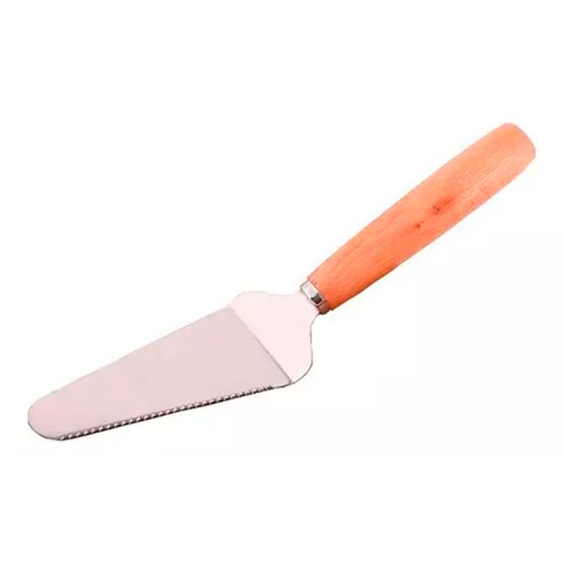 Espatula Para Cortar Picar Pizza Con Mango De Madera-0
