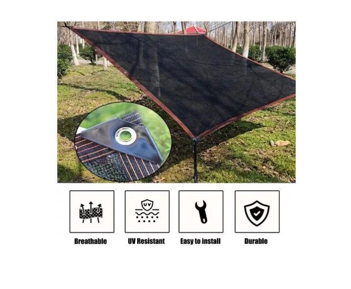 Lona Carpa Malla Sombra Negra 4x10 Metros-4